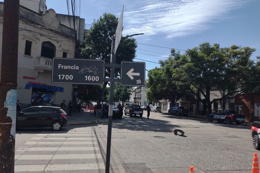 La zona donde se produjo el impacto.