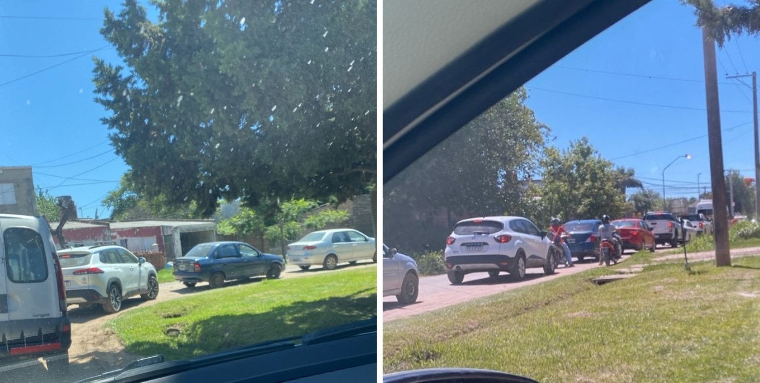 Los vehículos fueron desviados por calles internas. 