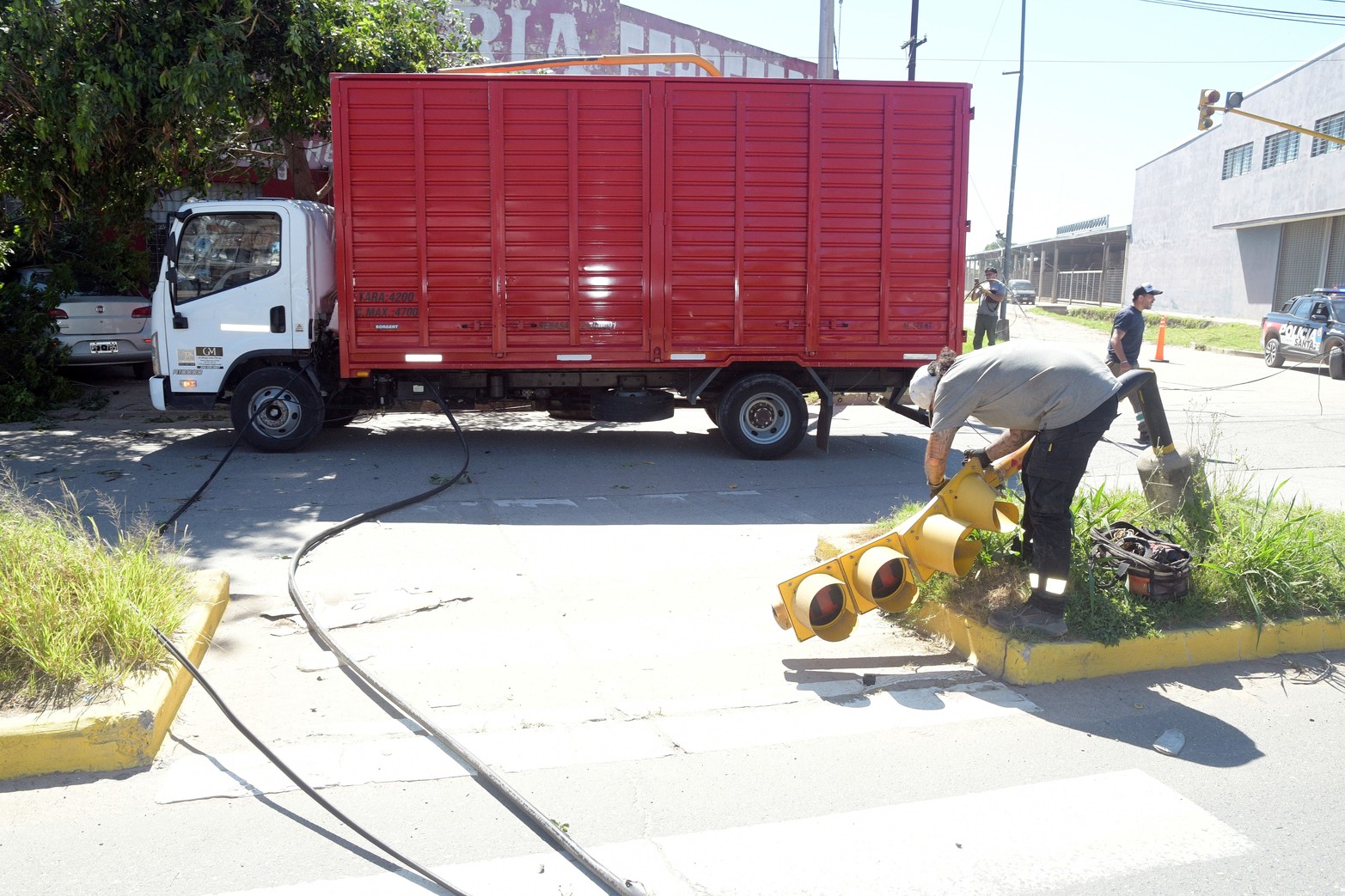 Hubo desvíos durante toda la mañana. 