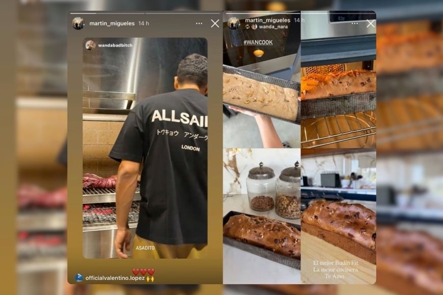 El empresario reposteó fotos de budines y sumó mensajes con corazones.