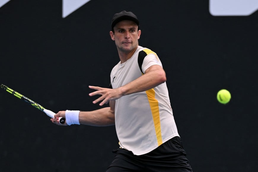 Tennis - Australian Open - Melbourne Park, Melbourne, Australia - January 19, 2026
Australia's Aleksandar Vukic in action during his first round match against Argentina's Thiago Agustin Tirante REUTERS/Jaimi Joy