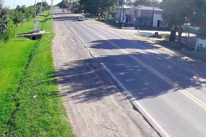 Sobre el pueblo, el tránsito era más fluido este lunes.