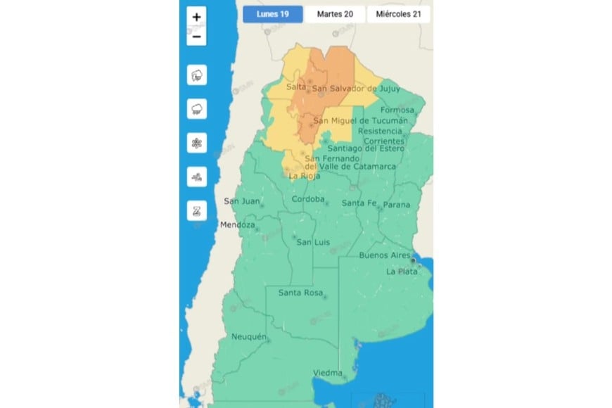El SMN emitió alertas