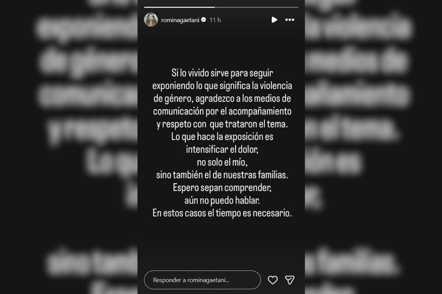 El descargo de la actriz en sus redes.