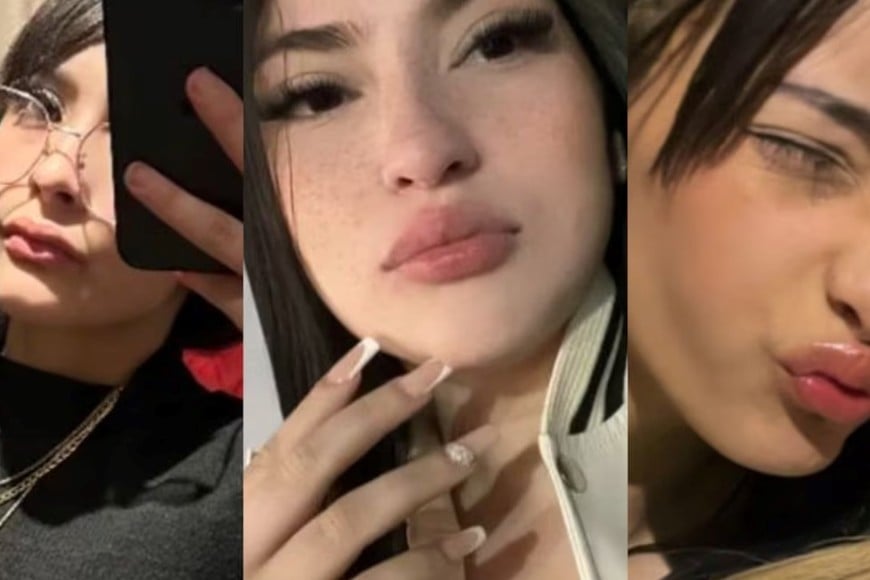 Morena Verdi (20), Brenda Loreley Del Castillo (20) y Lara Morena Gutierrez (15).