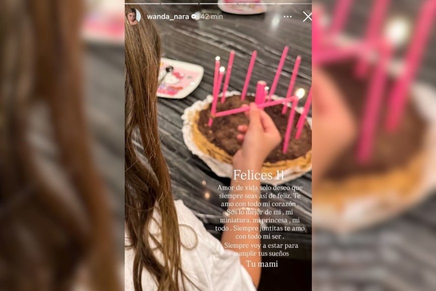 El posteo que Wanda Nara le dedicó a su hija.