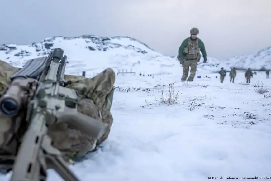 Ejercicios militares en Groenlandia. Foto: Gobierno de Dinamarca.