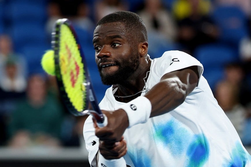 Tennis - Australian Open - Melbourne Park, Melbourne, Australia - January 21, 2026
Frances Tiafoe of the U.S. in action during his second round match against Argentina's Francisco Comesana REUTERS/Edgar Su