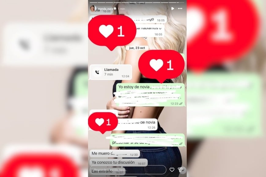 Wanda Nara mostró los chats privados con Mauro Icardi.