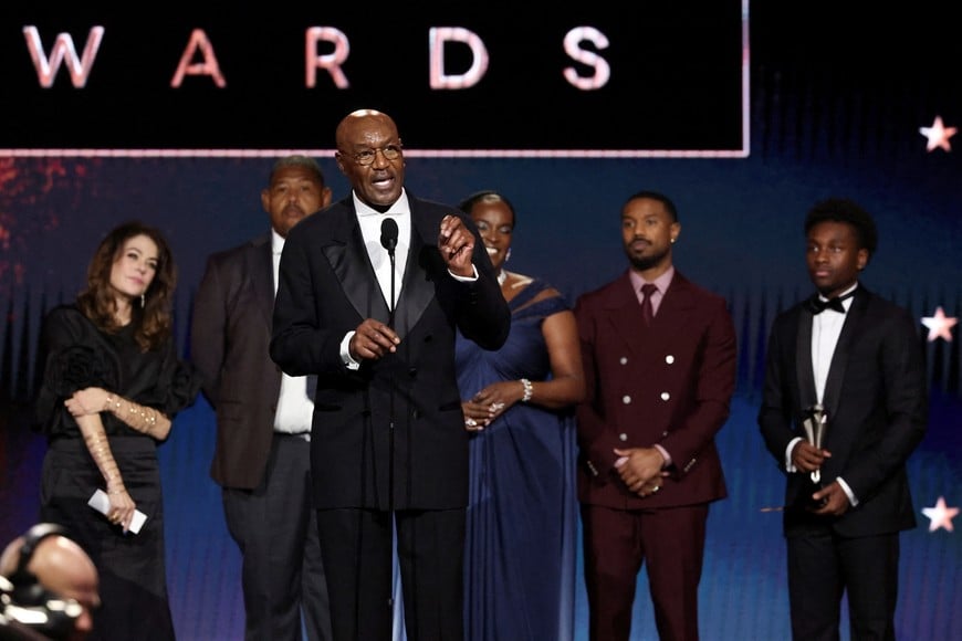 Delroy Lindo accepts the Best Casting and Ensemble Award for "Sinners" at the 31st Annual Critics Choice Awards in Santa Monica, California, U.S., January 4, 2026. REUTERS/Mario Anzuoni