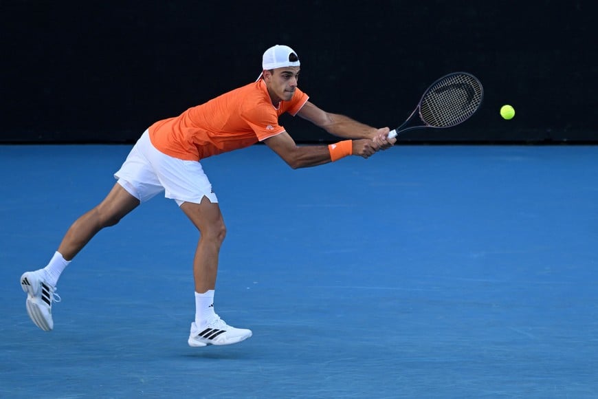 Tennis - Australian Open - Melbourne Park, Melbourne, Australia - January 23, 2026
Argentina's Francisco Cerundolo in action during his third round match against Russia's Andrey Rublev REUTERS/Jaimi Joy