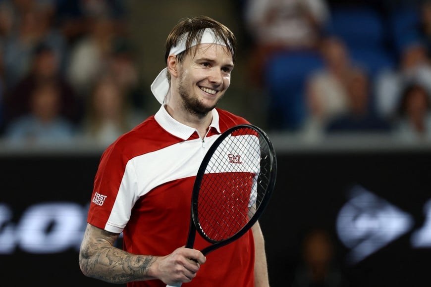 Tennis - Australian Open - Melbourne Park, Melbourne, Australia - January 23, 2026
Kazakhstan's Alexander Bublik reacts during his third round match against Argentina's Tomas Martin Etcheverry REUTERS/Tingshu Wang
