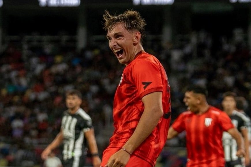 El festejo de gol de Gimnasia. Crédito: Prensa Gimnasia