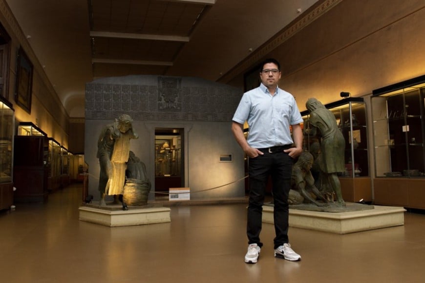 Miguel Delgado, investigador del CONICET en el Museo de La Plata. Fotos: CONICET Fotografía/R. Baridón.