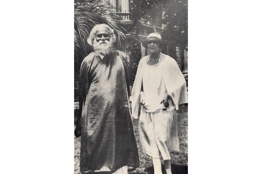 Con Tagore. Foto: Archivo