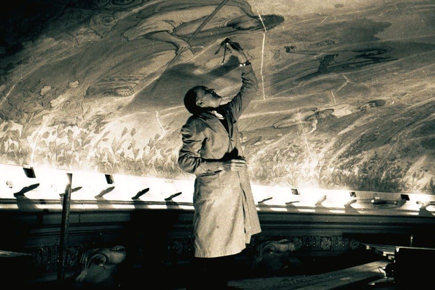 Un momento de la restauración de los años 70. Foto: Archivo