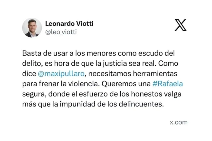 El posteo del intendente en X.