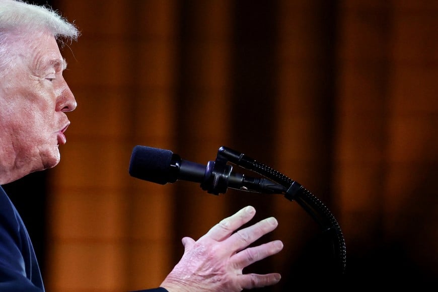 U.S. President Donald Trump delivers remarks at the U.S. Treasury Department's Trump Accounts Summit, in Washington, D.C., U.S. January 28, 2026. REUTERS/Kevin Lamarque