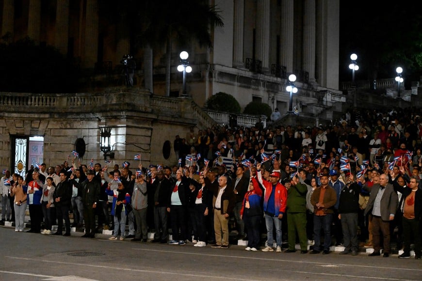Cuba's President Miguel Diaz-Canel attends the March of Torches, which is held annually in celebration of the birth anniversary of Cuba's independence hero Jose Marti, in Havana, Cuba, January 27, 2026. REUTERS/Norlys Perez