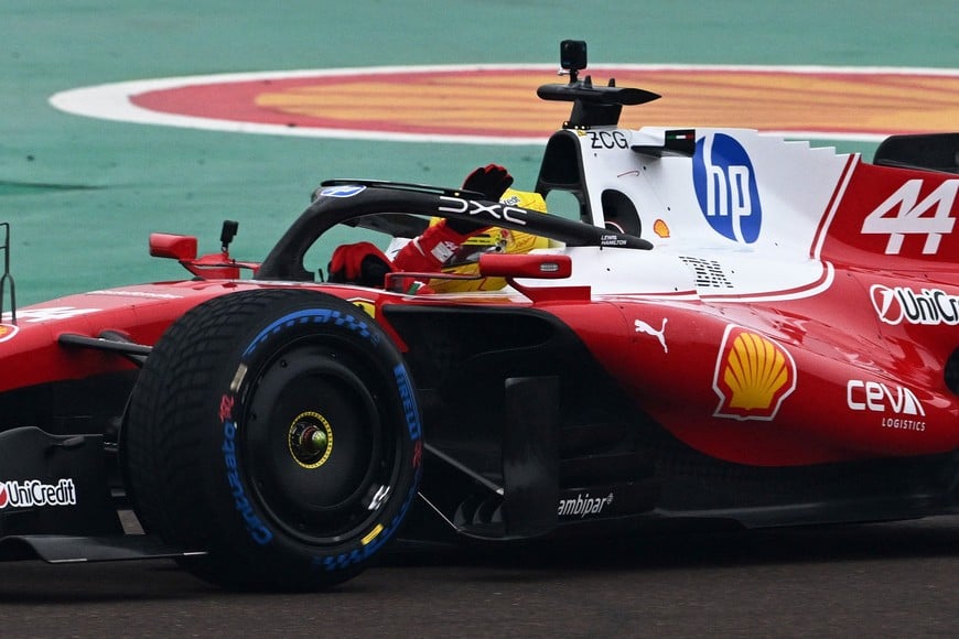 Formula One F1 - Ferrari's Lewis Hamilton and Ferrari's Charles Leclerc drive Ferrari's new Formula 1 car the SF-26 during testing - Fiorano Circuit, Maranello, Italy - January 23, 2026
Ferrari's Lewis Hamilton during testing REUTERS/Jennifer Lorenzini