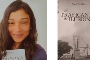 Isabel Agudelo, científica y escritora, y la portada del libro. Fotos: Gentileza de la autora y Tinta Libre Ediciones