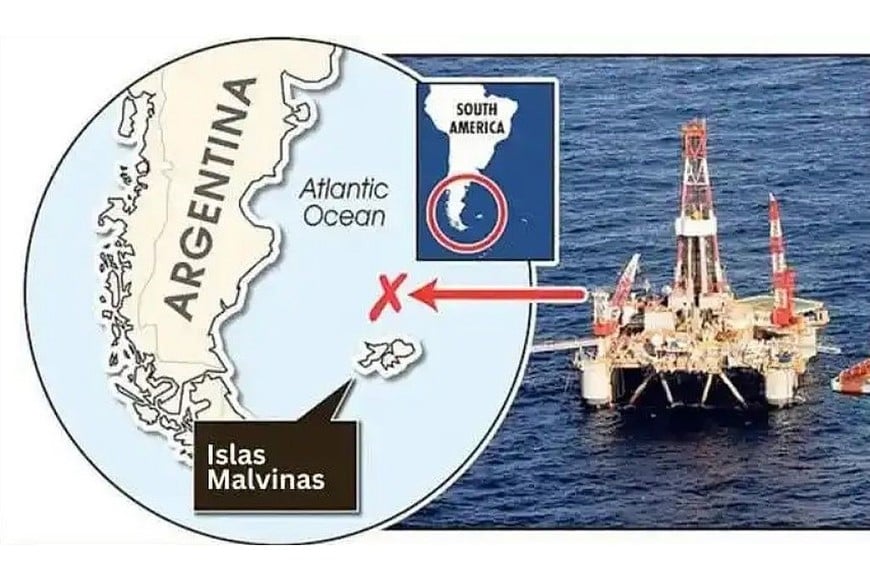 Empresas extranjeras planifican la extracción de petróleo a unos 200 kilómetros al norte de Malvinas. Foto ilustrativa