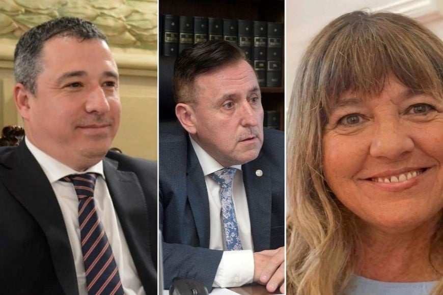 Diego Maciel, Aldo Mario Alurralde y Jorgelina Mabel Geghini.