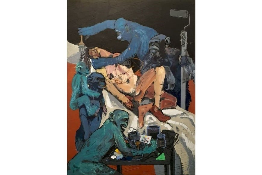 Técnica mixta sobre tela, 200 x 150 cm, 2025