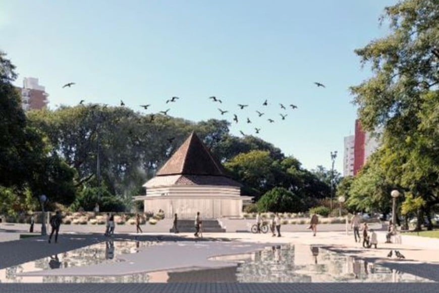 Y así quedará el espejo de agua, según el proyecto de la Municipalidad que se visualiza en este render. Foto: Gentileza