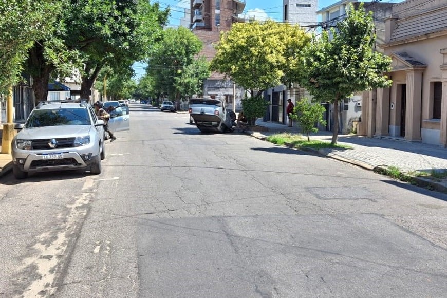 Así quedó la camioneta tras el accidente. Crédito: El Litoral