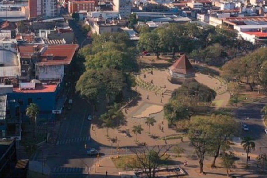 Otro render del nuevo diseño de la plaza. El Palomar formará parte de otra etapa de refacción. Foto: Gentileza