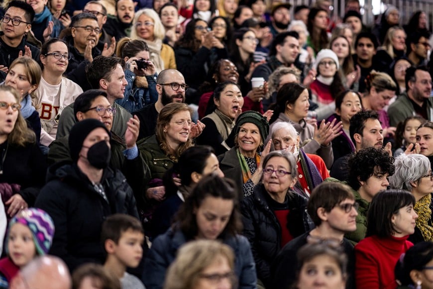 People attend the agility competition at the 150th Annual Westminster Kennel Club Dog Show at the Jacob Javits Convention Center in Manhattan in New York City, U.S., January 31, 2026. REUTERS/Angelina Katsanis
