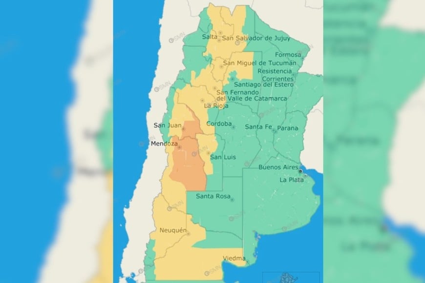 Las zonas bajo alerta por tormentas este sábado.