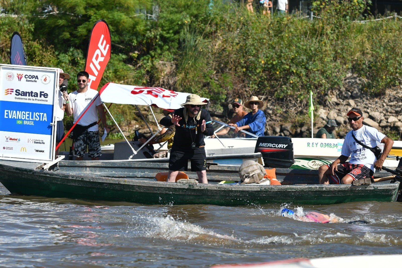 Desde el agua: las mejores fotos de los nadadores de la Maratón Santa Fe-Coronda.