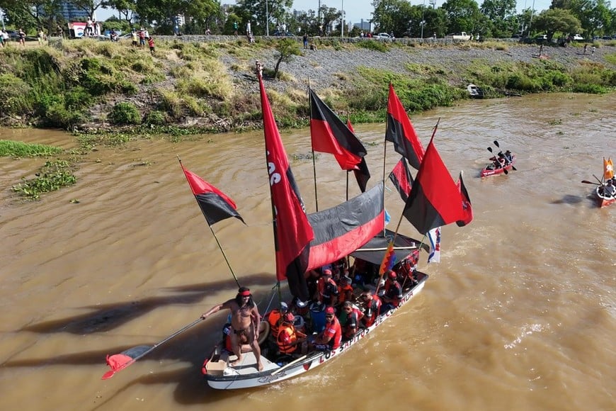 Desde el drone de El Litoral: así se vive la Maratón Santa Fe-Coronda. Foto: Fernando Nicola