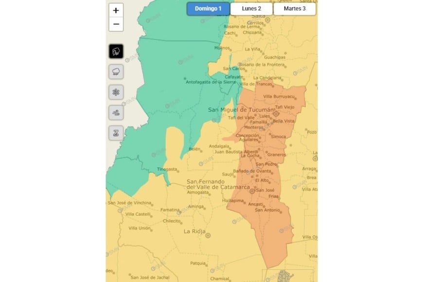 El aviso del organismo prevé tormentas de variada intensidad