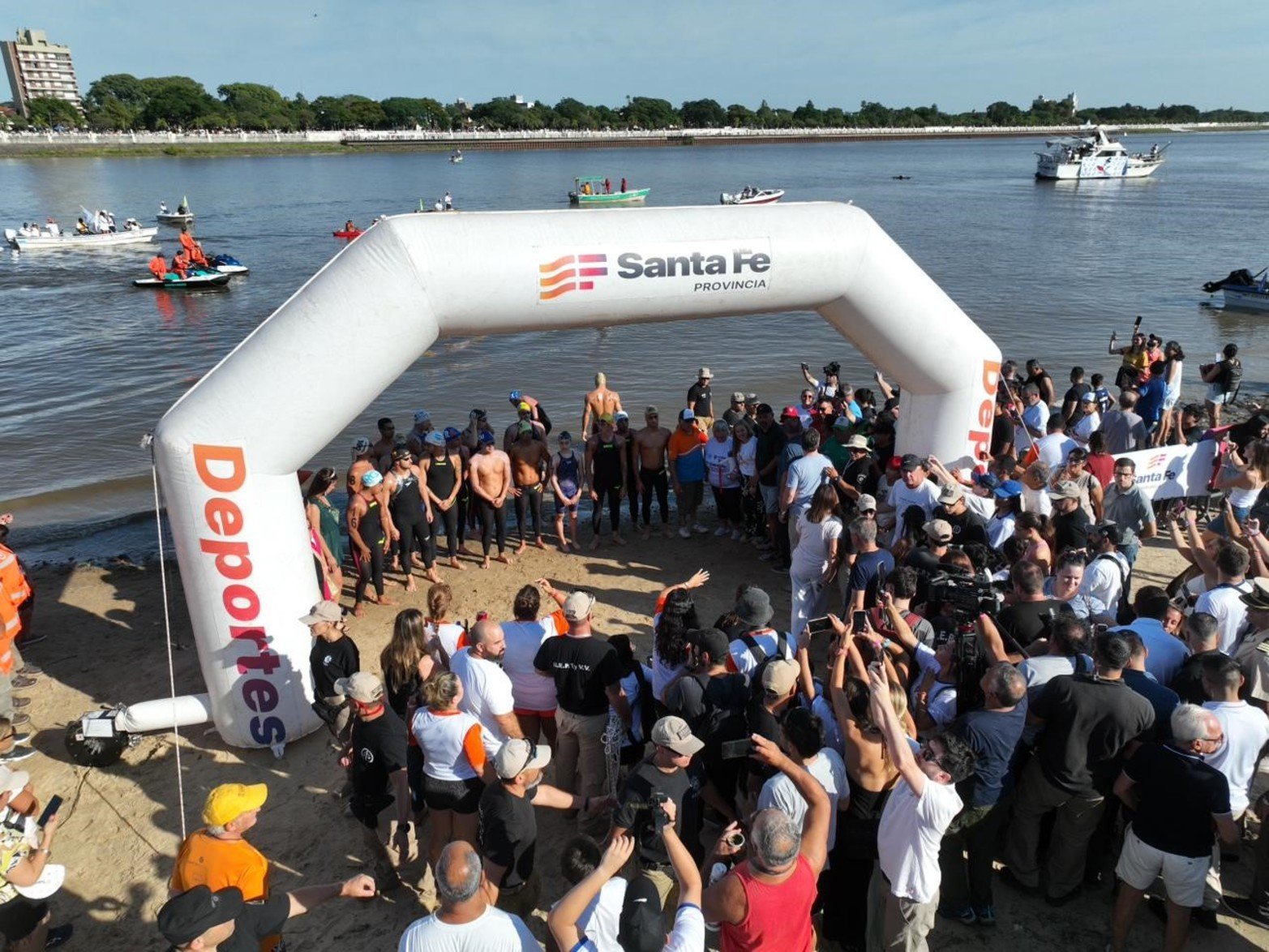 Se vive la Maratón Santa Fe-Coronda. Foto: Fernando Nicola