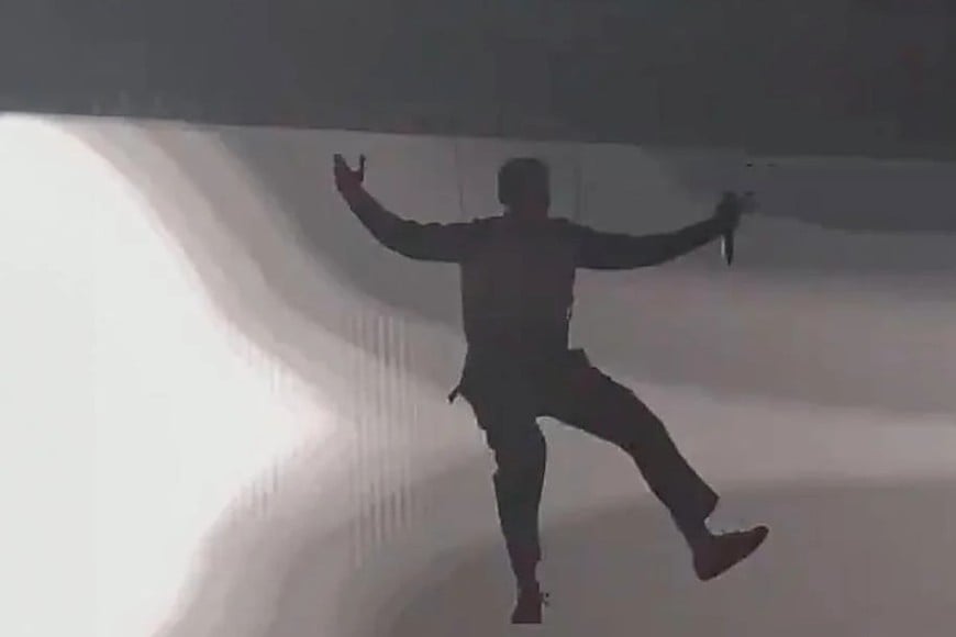 El hecho se produjo en una de las partes más visuales del espectáculo