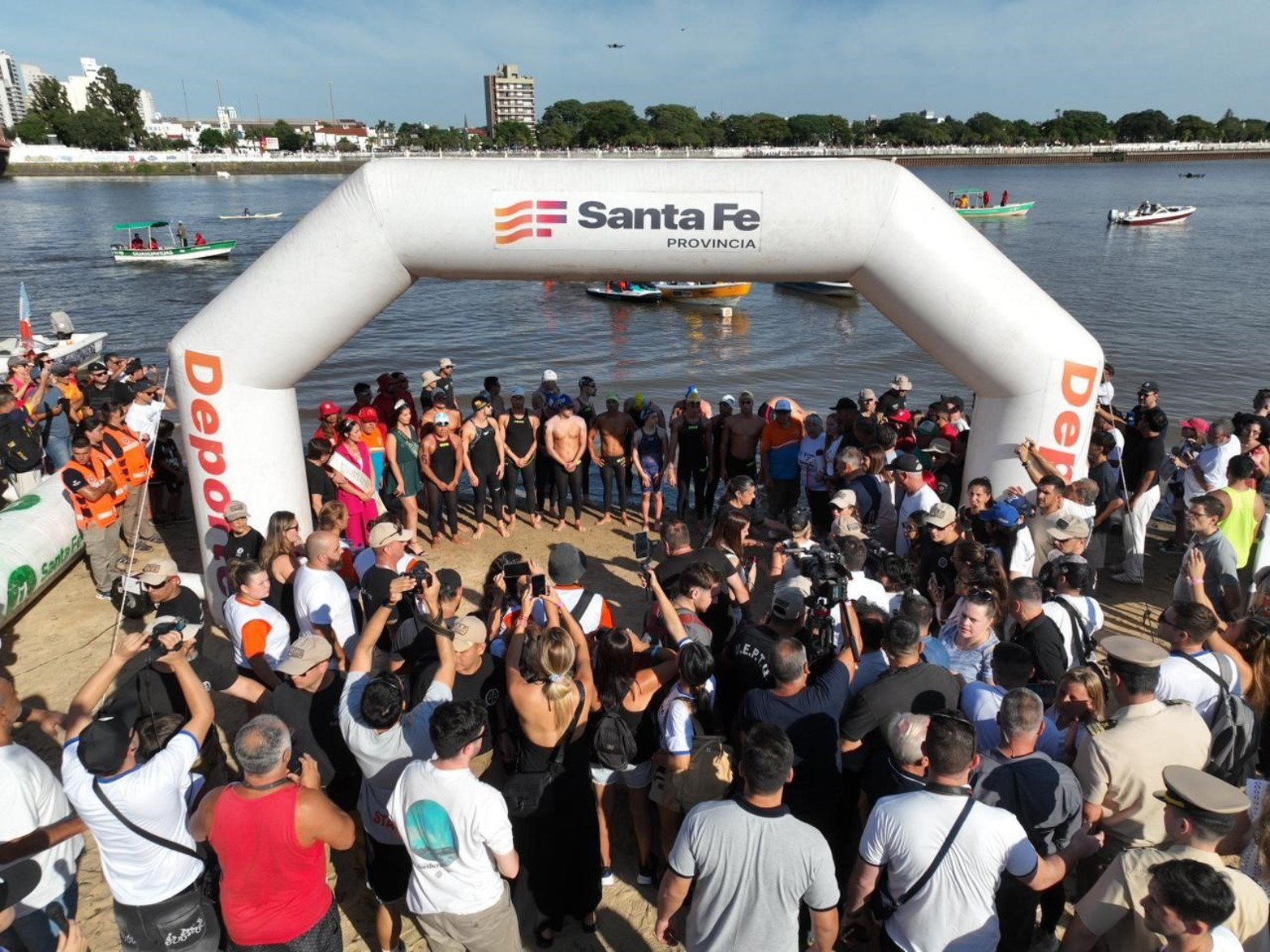 Se vive la Maratón Santa Fe-Coronda. Foto: Fernando Nicola