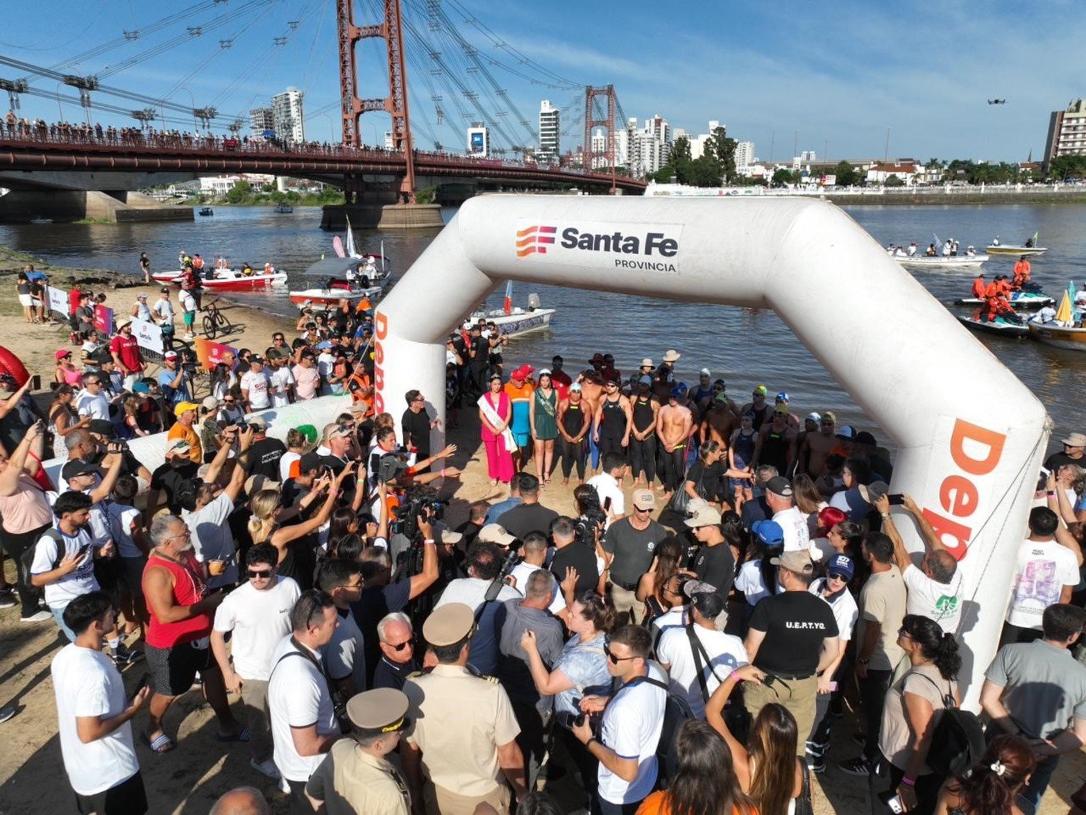 Se vive la Maratón Santa Fe-Coronda. Foto: Fernando Nicola