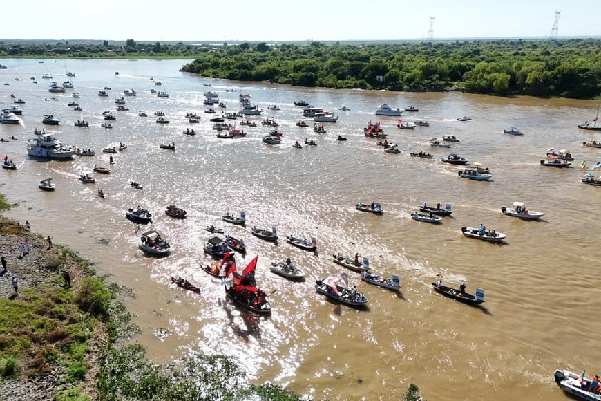 Desde el drone de El Litoral: así se vive la Maratón Santa Fe-Coronda. Foto: Fernando Nicola