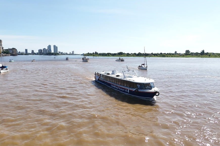 Desde el drone de El Litoral: así se vive la Maratón Santa Fe-Coronda. Foto: Fernando Nicola