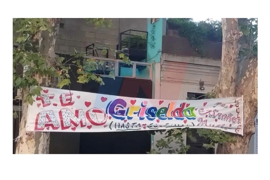 La imagen del pasacalle se viralizó rápidamente. Crédito: TN.