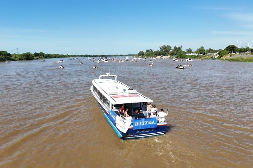 Desde el drone de El Litoral: así se vive la Maratón Santa Fe-Coronda. Foto: Fernando Nicola