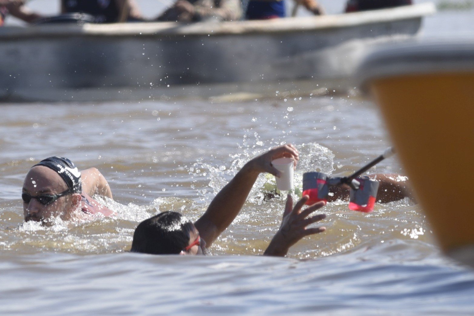 Desde el agua: las mejores fotos de los nadadores de la Maratón Santa Fe-Coronda.
