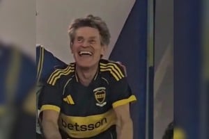 Willem Dafoe en la cancha de Boca.