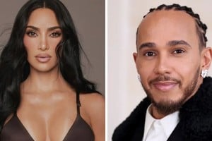 Kim Kardashian y Lewis Hamilton.