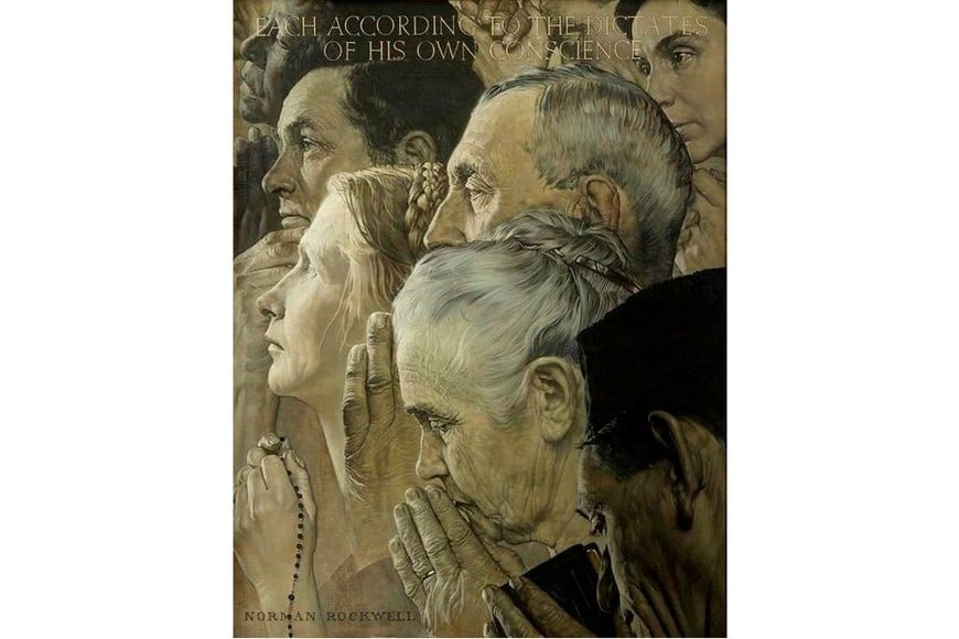 "Freedom of Worship". Foto: Norman Rockwell Museum