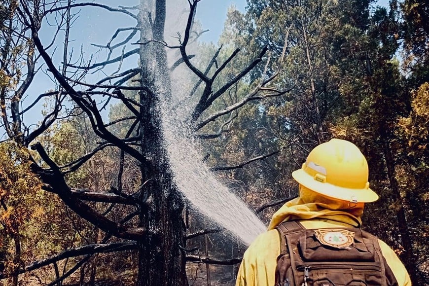 Brigadistas santafesinos refuerzan el operativo en Chubut y detallaron tres días de trabajo contra el fuego