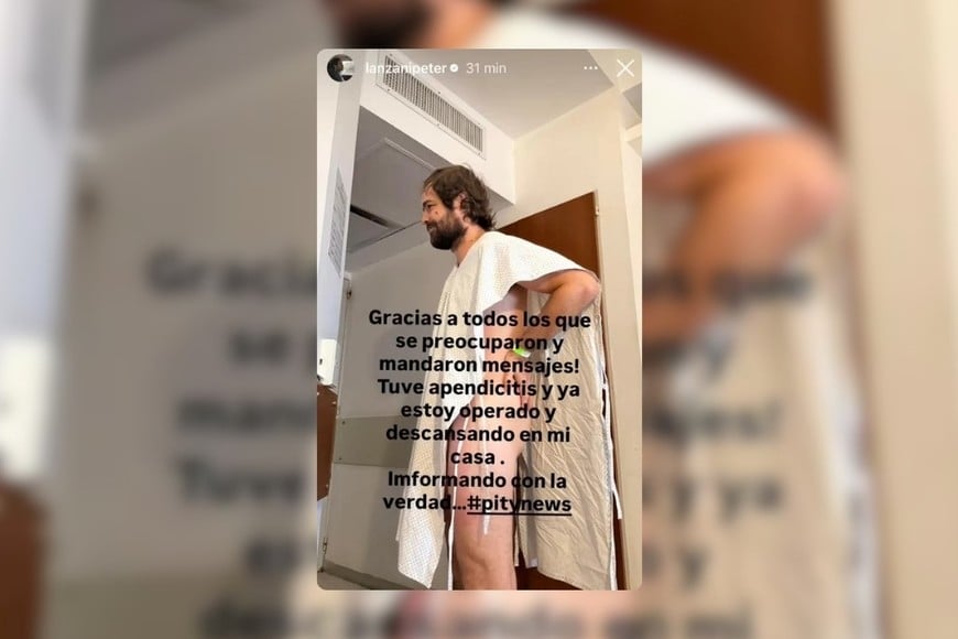 Peter Lanzani contó por qué lo internaron de urgencia y confirmó que fue operado